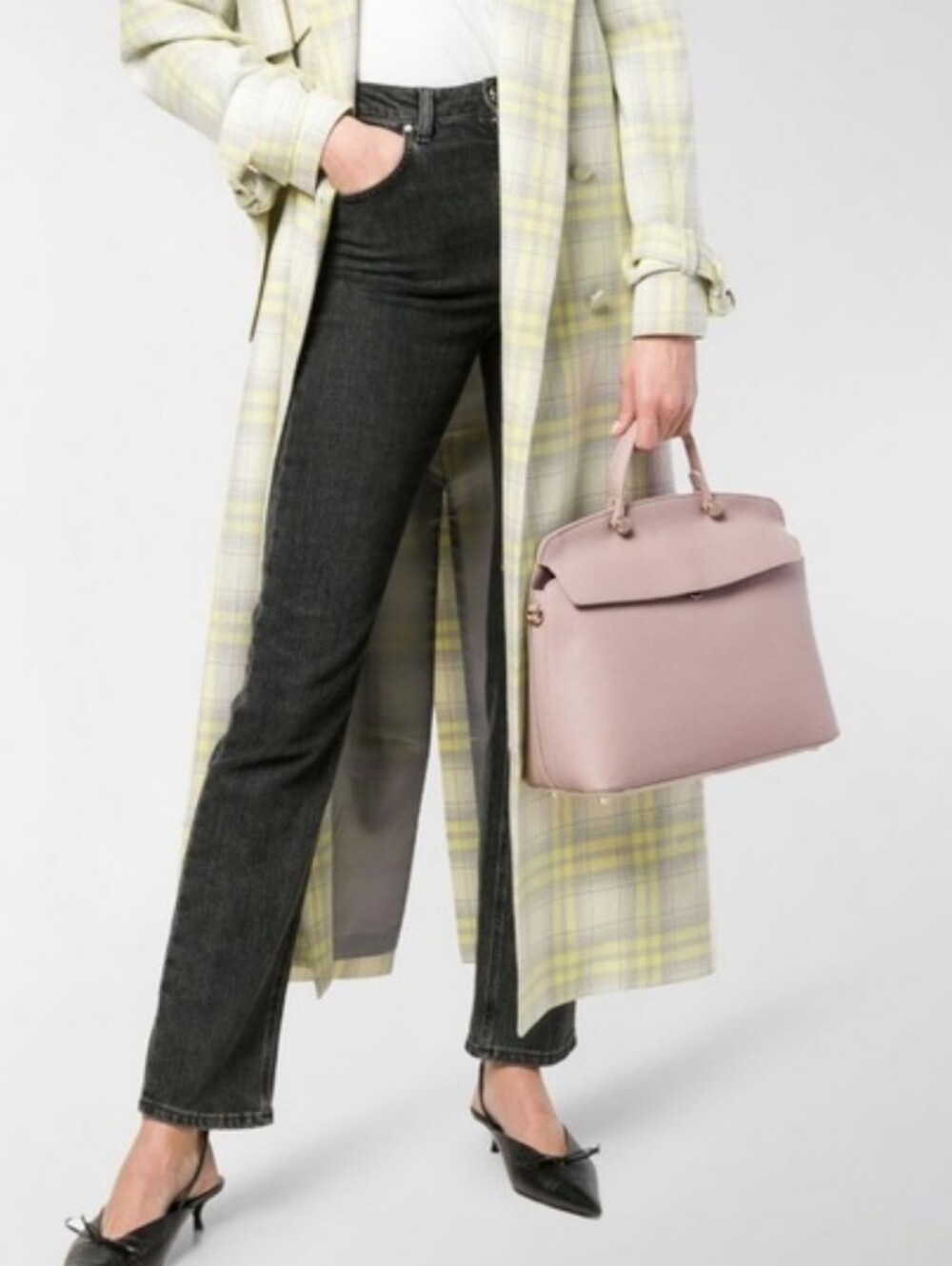 Furla Lilac "My Piper"  Leather Tote l  Dome l Shoulder l Two-way l Crossbody